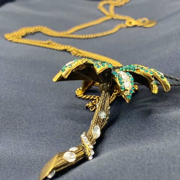 Prada Palm with Crystal in Bronze Necklace - Picture 9 of 13